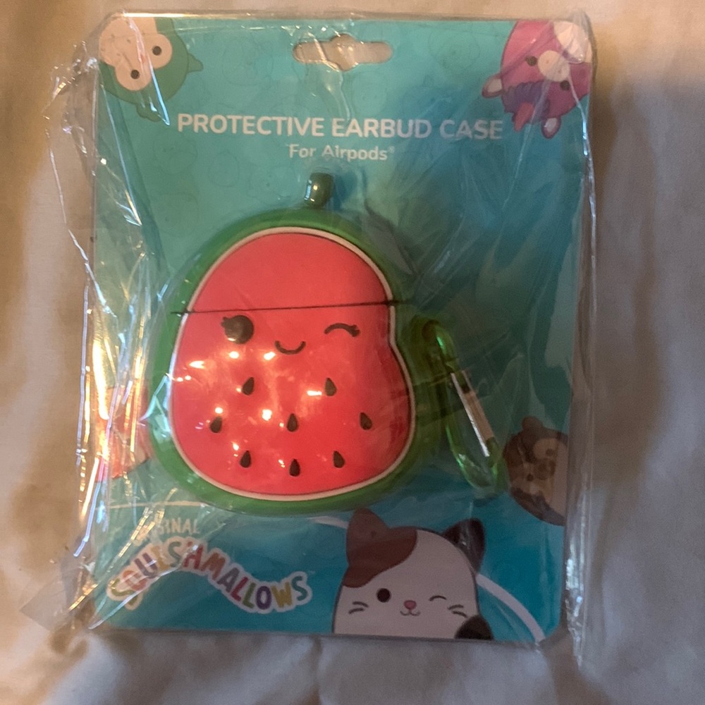 Watermelon Squishmalow airpod case NEW IN PLASTIC!